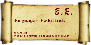 Burgmayer Rodelinda névjegykártya